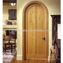 Porta de entrada superior arqueada interior de madeira contínua do pinho do amieiro canadense do carvalho vermelho